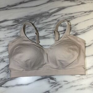 Warners Women Bra Large Cream RM3911A T Shirt Wireless Strap Adjustable Comfort